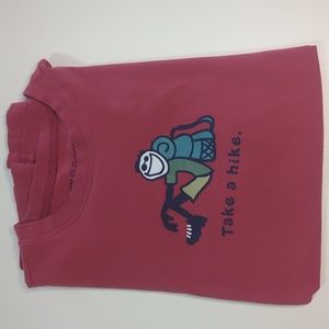 Life is Good Small Tshirt 100% Cotton Hiking